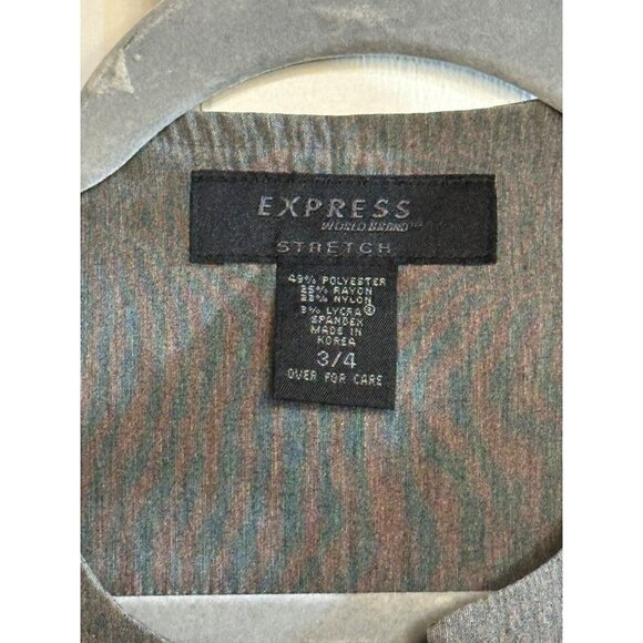 Express Women’s Stretch Full-Zip Vest – Gray Size 3/4 | Business Casual Workwear - Picture 3 of 5